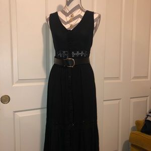 Long black bohemian dress